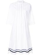 Agnona Flared Shirt Dress - White