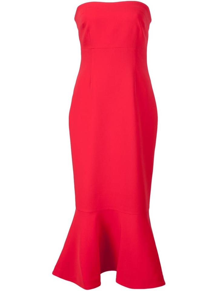 Cinq A Sept Peplum Hem Strapless Dress