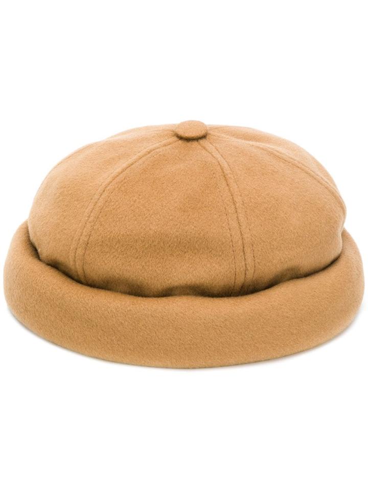 Junya Watanabe Knitted Round Cap - Brown
