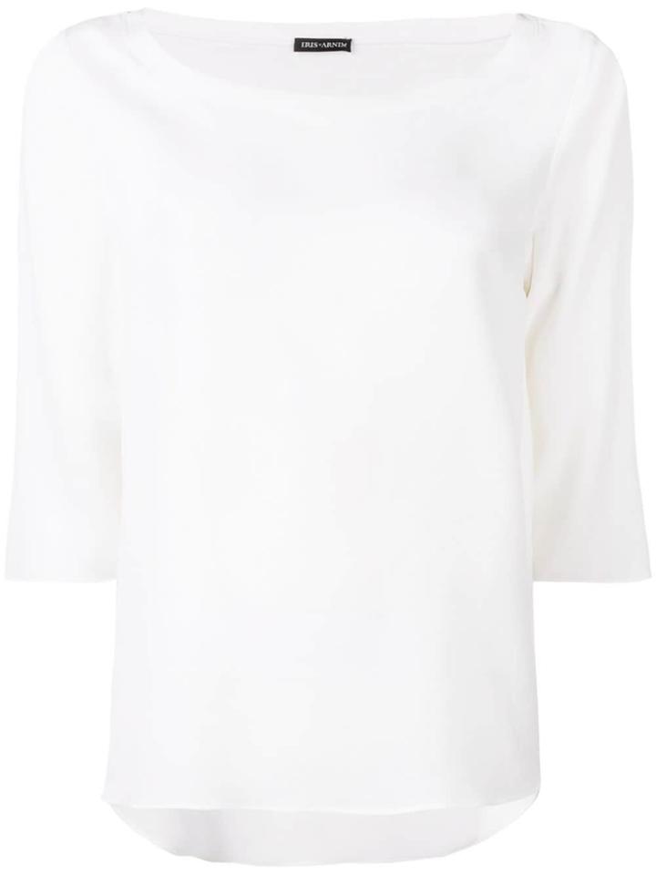 Iris Von Arnim Three Quarter Sleeve Blouse - White