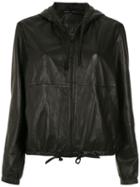 Osklen Leather Hoodie - Black
