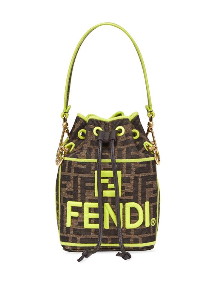 Fendi Logo Bucket Bag - Brown