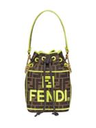 Fendi Logo Bucket Bag - Brown