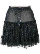 Poupette St Barth Ruffled Mini Skirt - Black
