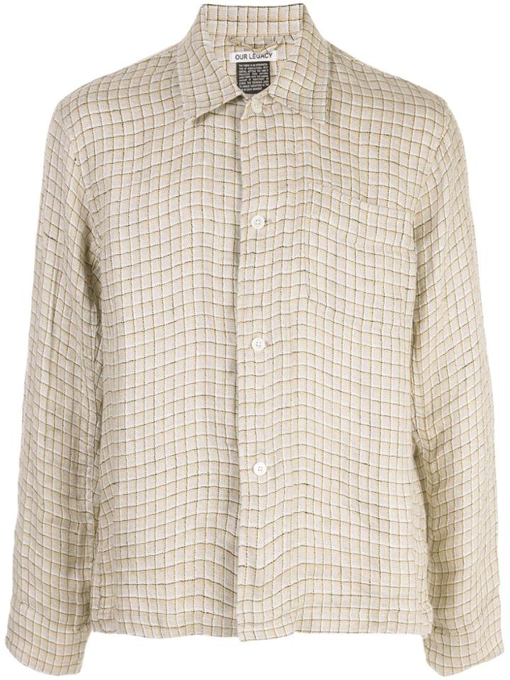 Our Legacy Plaid Print Shirt - Neutrals