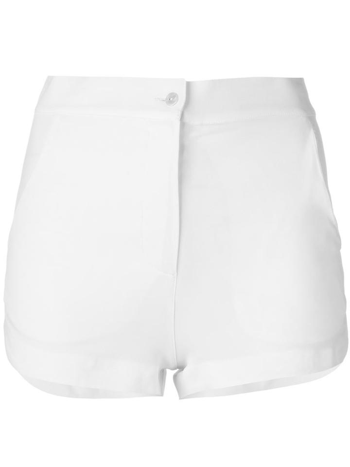 Eleventy High Waist Shorts, Women's, Size: 38, White, Viscose/spandex/elastane