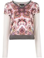 Etro Paisley Print Jumper, Women's, Size: 44, Nude/neutrals, Polyamide/spandex/elastane/wool