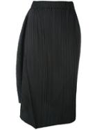 Jil Sander - Pleated Straight Skirt - Women - Cotton/polyester - 34, Black, Cotton/polyester