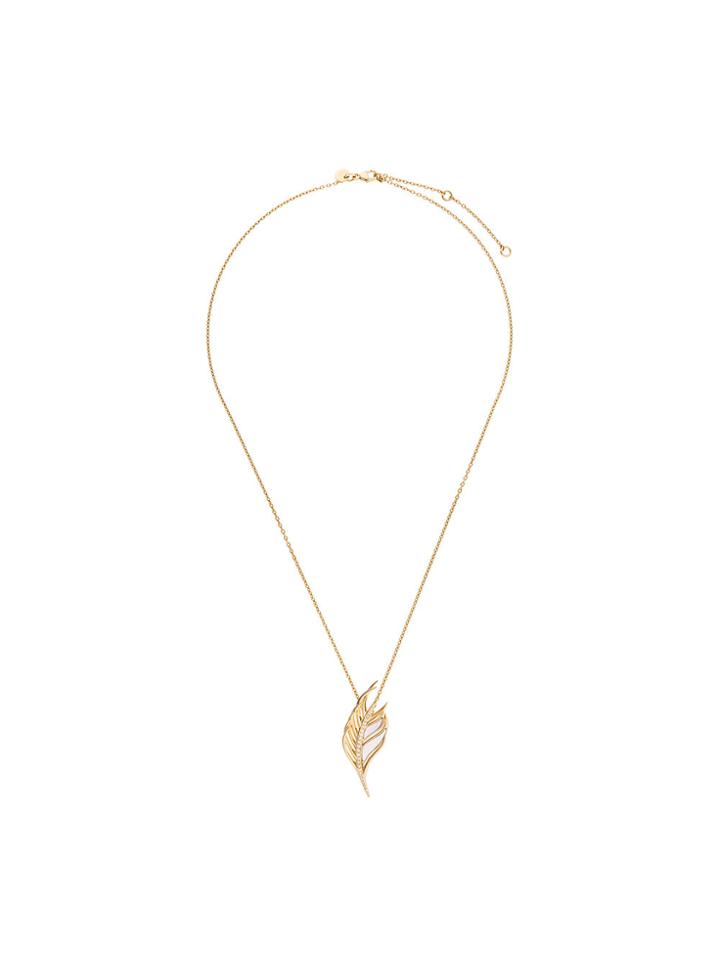 Shaun Leane White Feather Diamond Necklace - Metallic