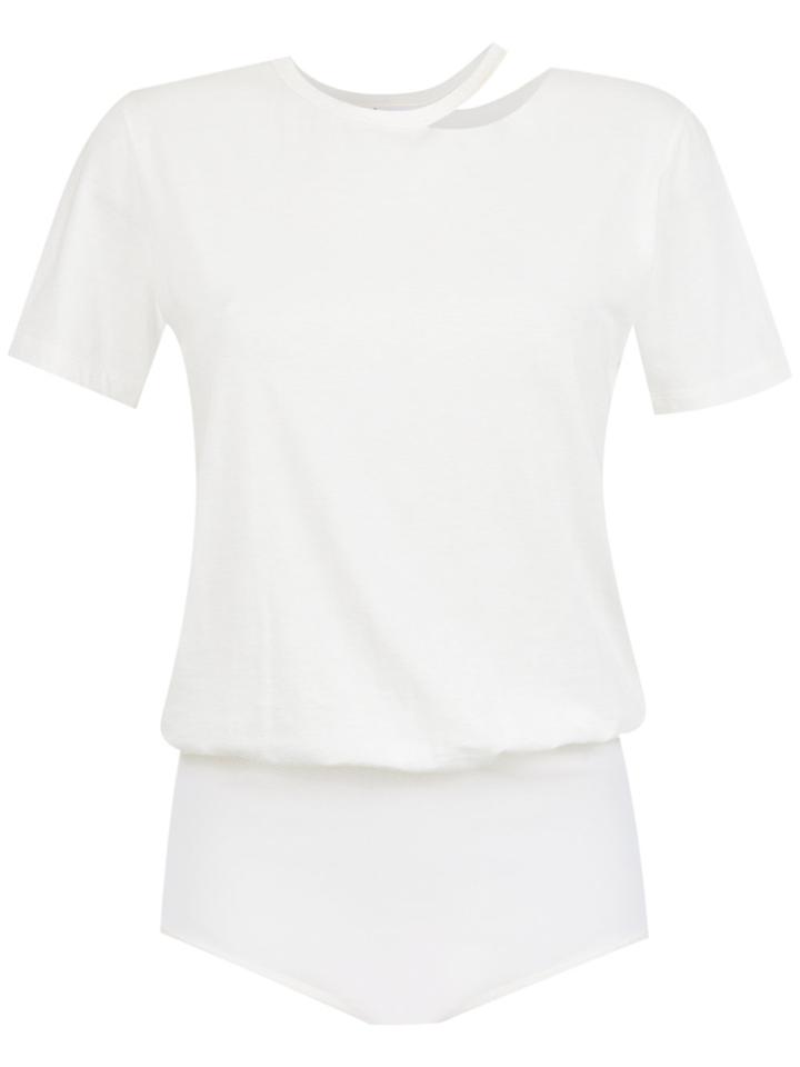 Nk Cut Out Detailed T-shirt - White