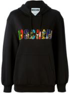 Moschino Looney Tunes Logo Print Hoodie, Women's, Size: 40, Black, Polyamide/cotton