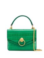 Mulberry Harlow Croc-effect Satchel Bag - Green