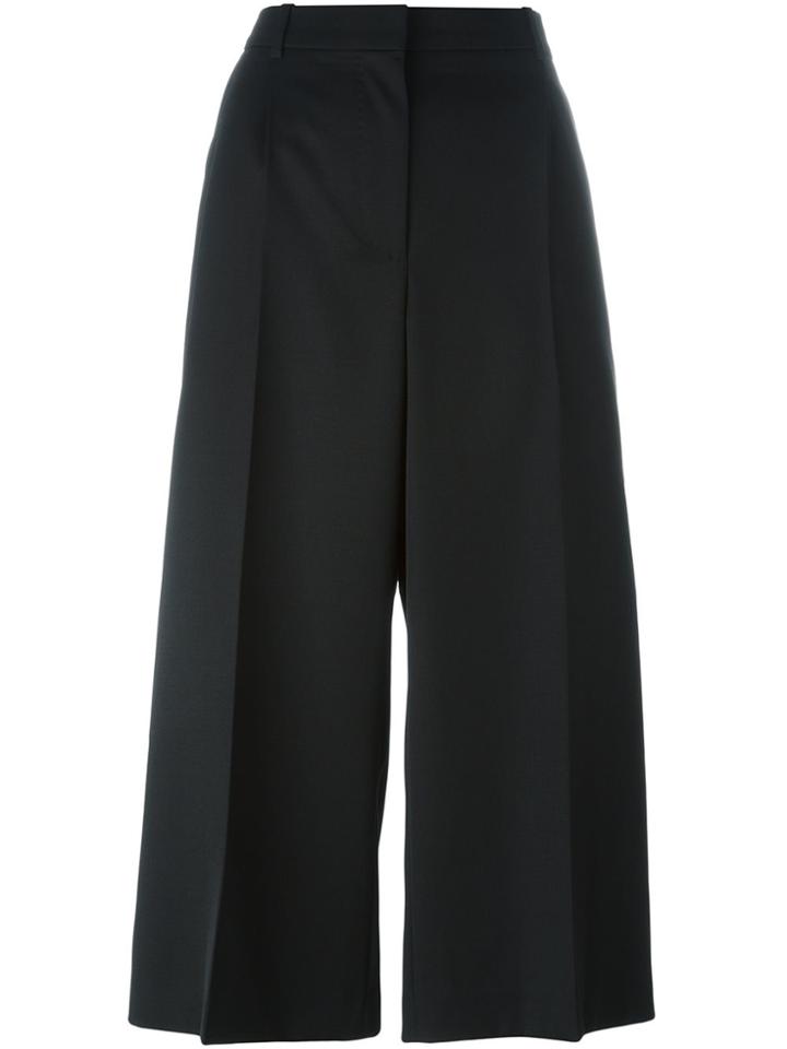 Alexander Mcqueen Wide Leg Cropped Trousers - Black