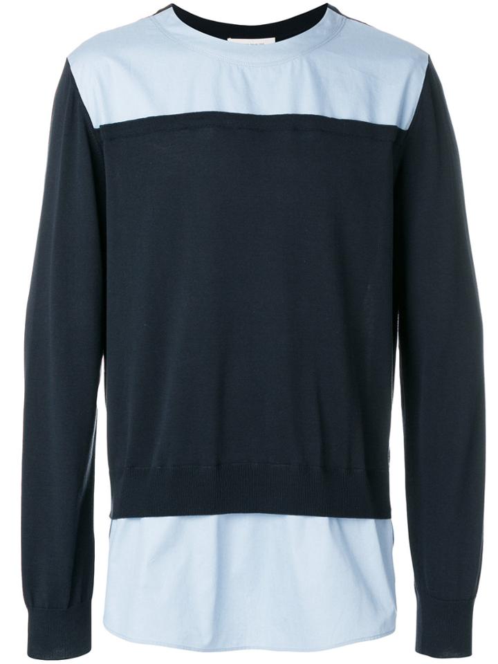 Cédric Charlier Colour Block Sweatshirt - Blue