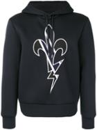 Neil Barrett - Fleur De Thunder Hoody - Men - Polyurethane/viscose - M, Blue, Polyurethane/viscose