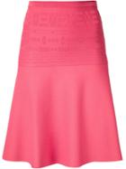 Maison Ullens Knitted Geometric Details Flared Skirt