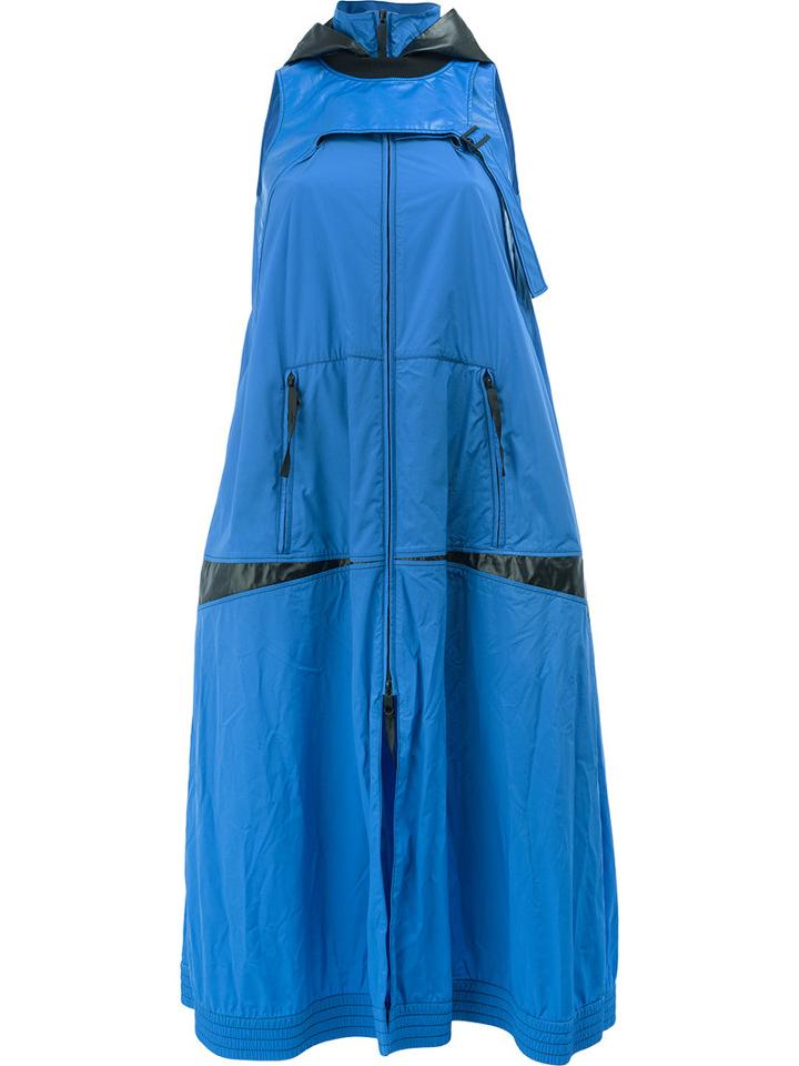 Paco Rabanne - Hooded Dress - Women - Cotton/nylon/polyurethane/spandex/elastane - 36, Women's, Blue, Cotton/nylon/polyurethane/spandex/elastane