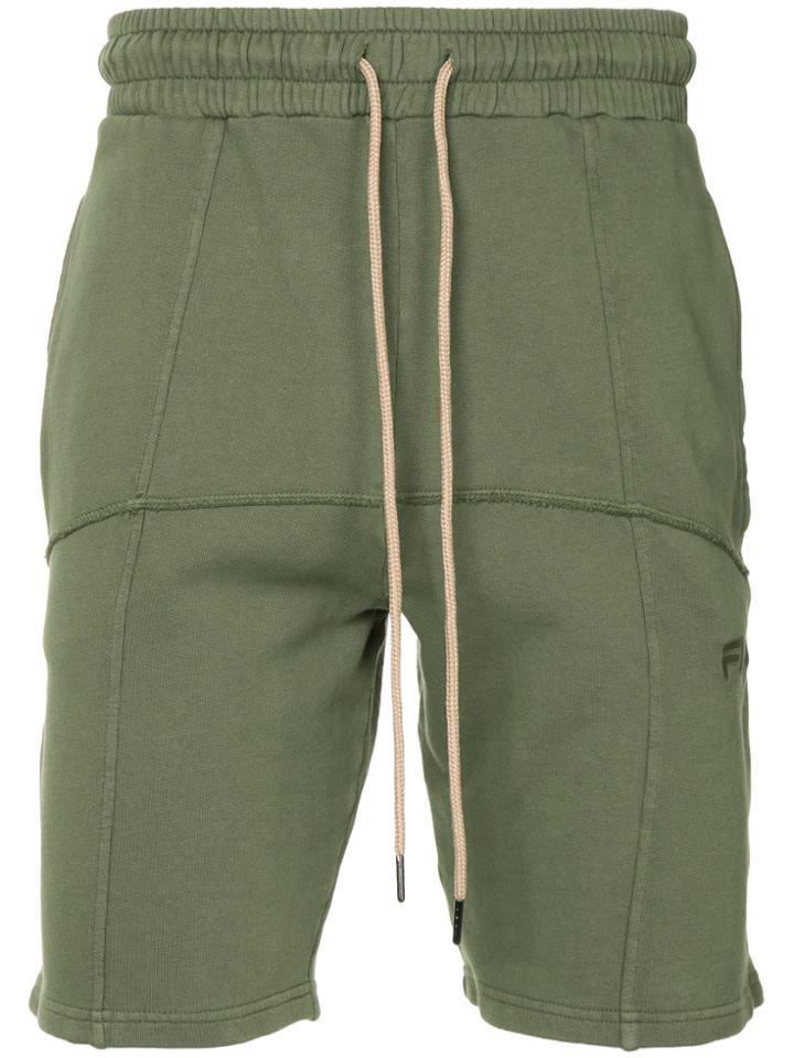 Liam Hodges Piped Track Shorts - Green