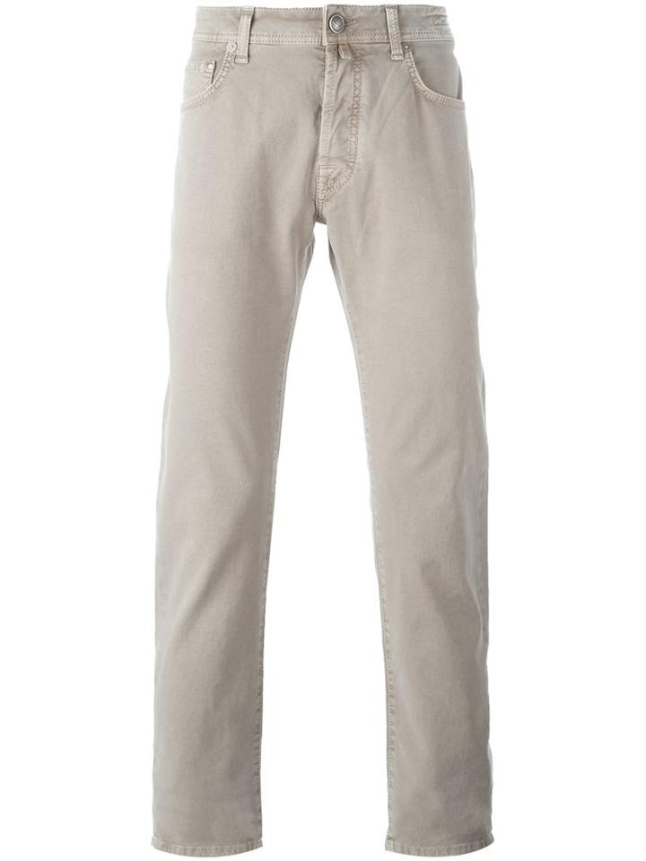 Jacob Cohen Straight-leg Trousers, Men's, Size: 31, Nude/neutrals, Cotton/spandex/elastane
