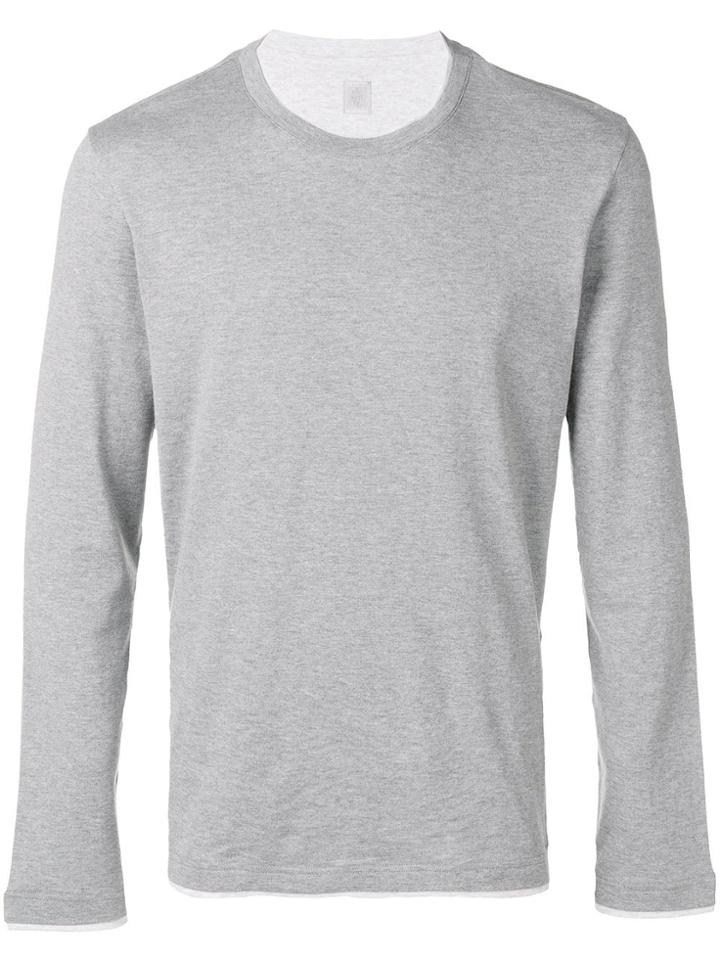 Eleventy Layered Long Sleeve T-shirt - Grey
