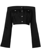 David Koma Off Shoulder Blouse - Black
