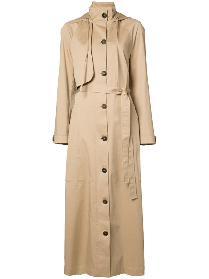 Josh Goot Utility Coat, Women's, Size: Small, Brown, Cotton/spandex/elastane