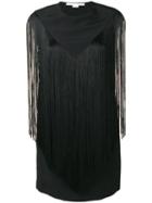 Stella Mccartney Fringed Mini Dress - Black