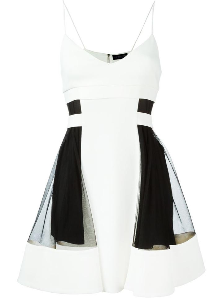 David Koma Color Block Dress, Women's, Size: 10, White, Polyamide/spandex/elastane/acetate/lyocell
