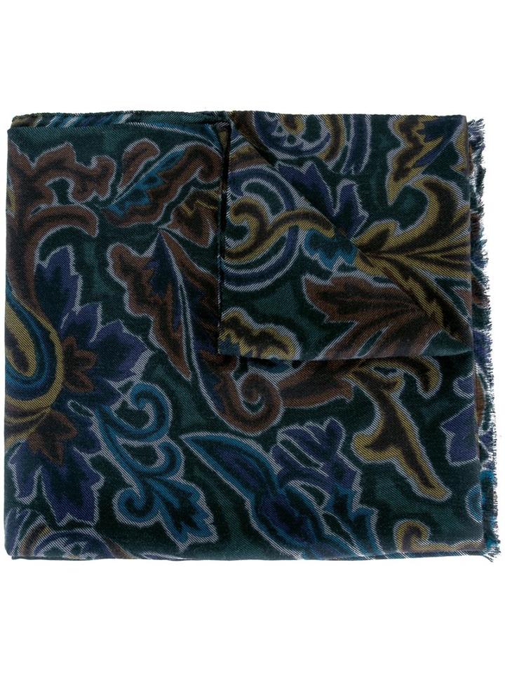 Etro Printed Scarf, Men's, Wool/silk
