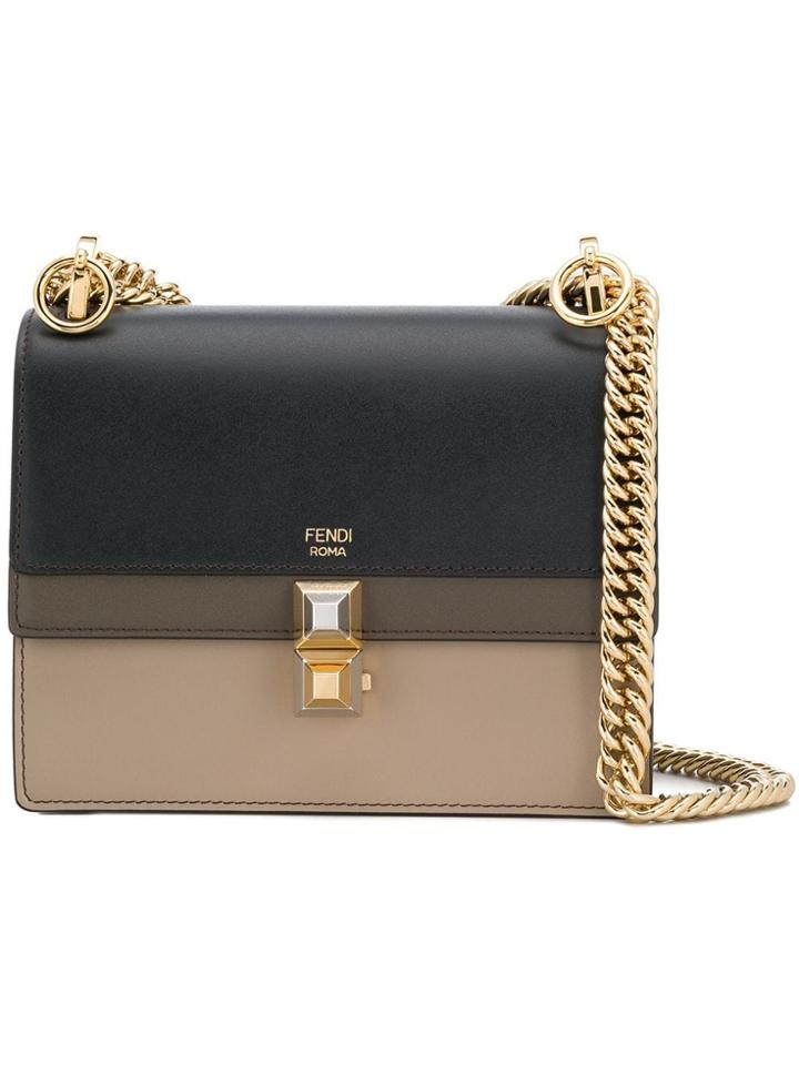 Fendi Square Shaped Shoulder Bag - Neutrals