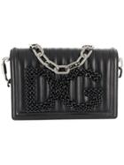 Dolce & Gabbana Quilted Logo Shoulder Bag - Black