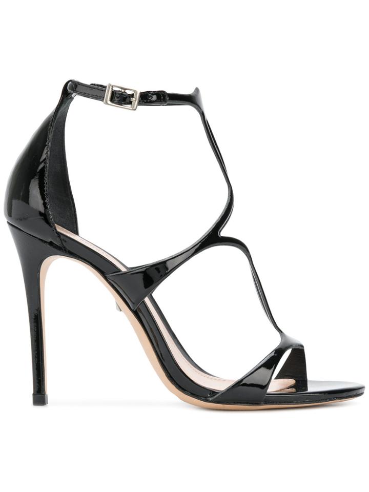 Schutz Strappy High Heel Sandals - Black