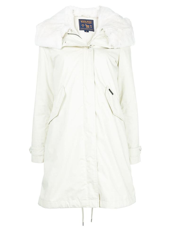 Woolrich Fur Trim Parka - White