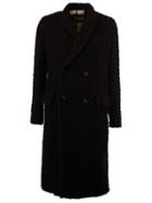 Uma Wang Double Breasted Coat, Men's, Size: Small, Black, Cotton/linen/flax/polyamide/virgin Wool