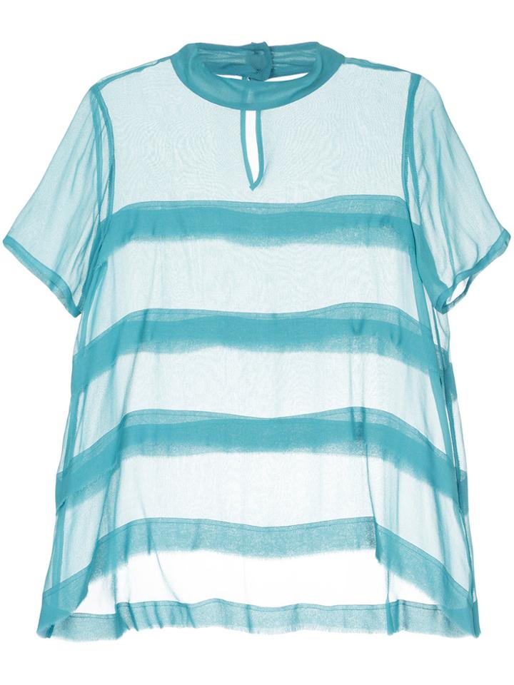 Taylor Sectioned Content Blouse - Green