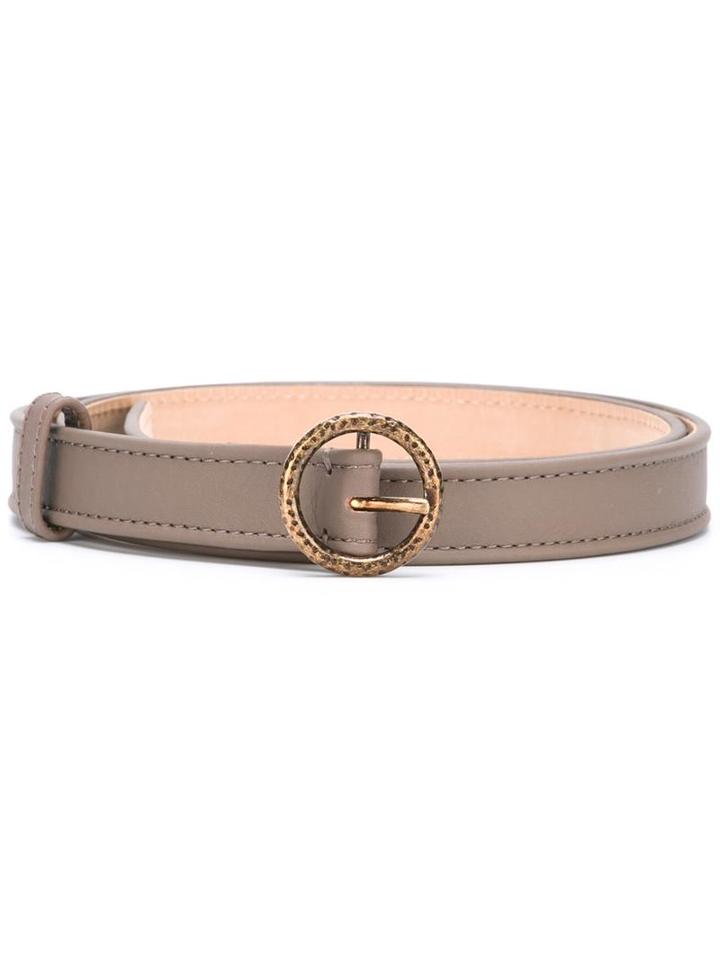 Agnona Slim Belt, Women's, Size: 75, Nude/neutrals, Calf Leather