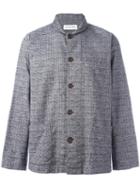 Shawl Collar Overshirt, Men's, Size: Large, Grey, Cotton, Universal Works