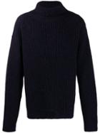 Jil Sander Oversized Roll Neck Sweater - Blue