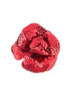 Chanel Vintage Sequin Camellia Brooch, Women's, Red