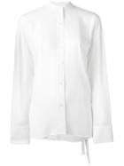 Helmut Lang - Jacquard Twill Crossback Shirt - Women - Viscose - L, White, Viscose