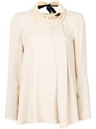 Twin-set Pleated Blouse - Nude & Neutrals