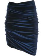 Alix Nyc Cyrus Velvet Skirt - Blue