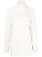 Ma'ry'ya Knitted Turtleneck Jumper - White