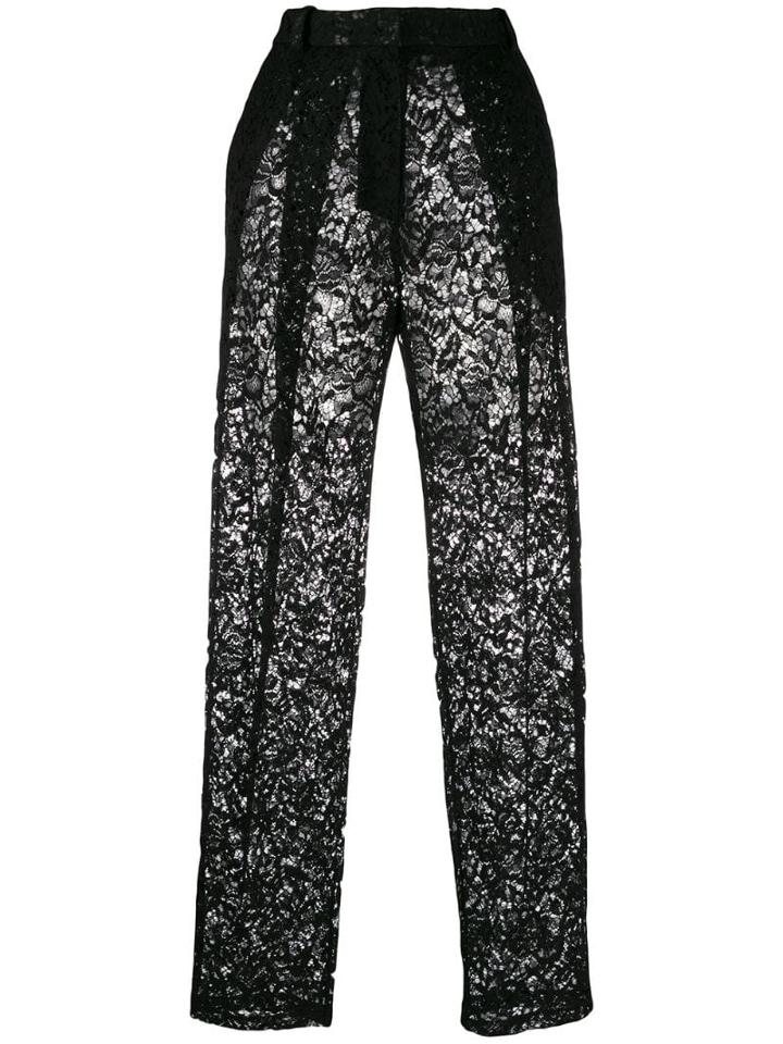 Magda Butrym Lace Patterned Trousers - Black