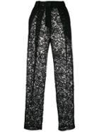 Magda Butrym Lace Patterned Trousers - Black