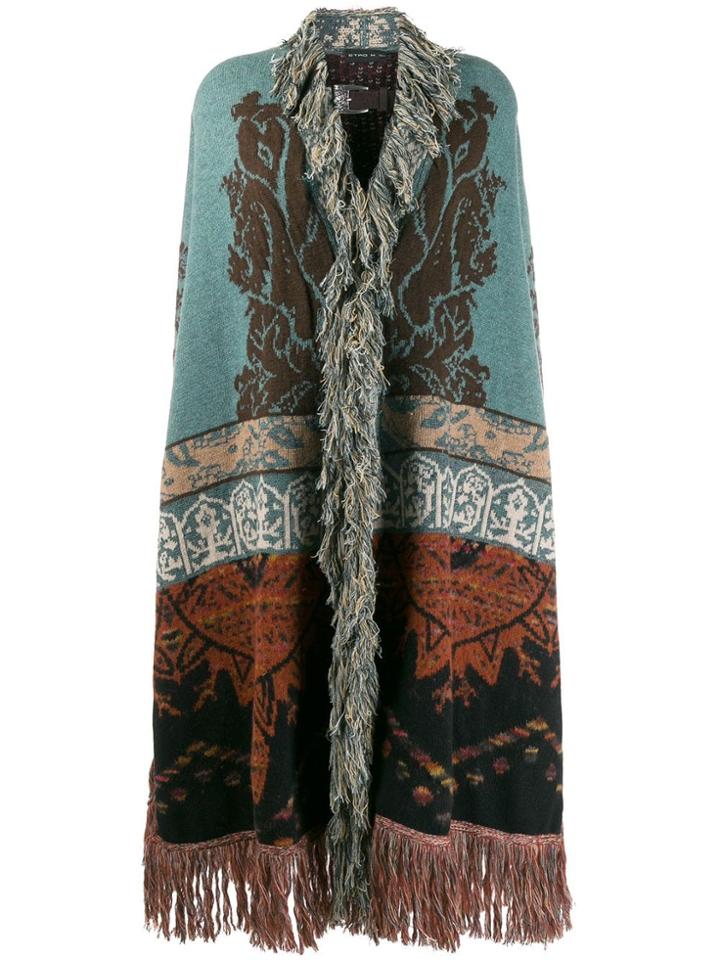 Etro Draped Knitted Cardigan - Blue