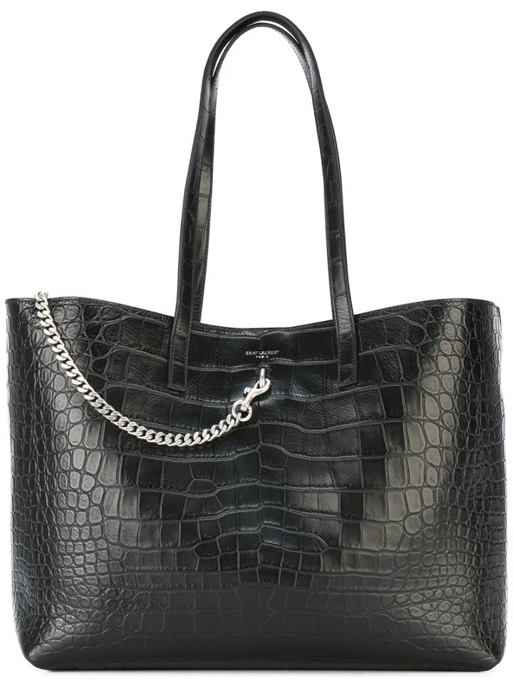 Saint Laurent - Croc Tote Bag - Women - Calf Leather/metal - One Size, Women's, Black, Calf Leather/metal