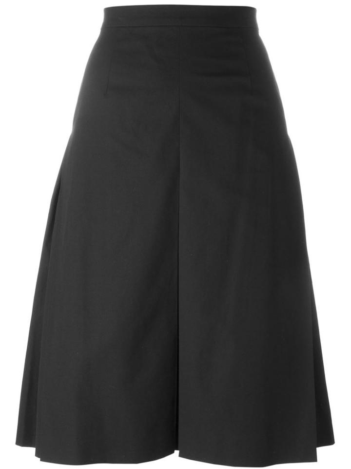 08sircus Inverted Pleat Skirt, Women's, Size: 0, Black, Cotton/polyurethane/cupro