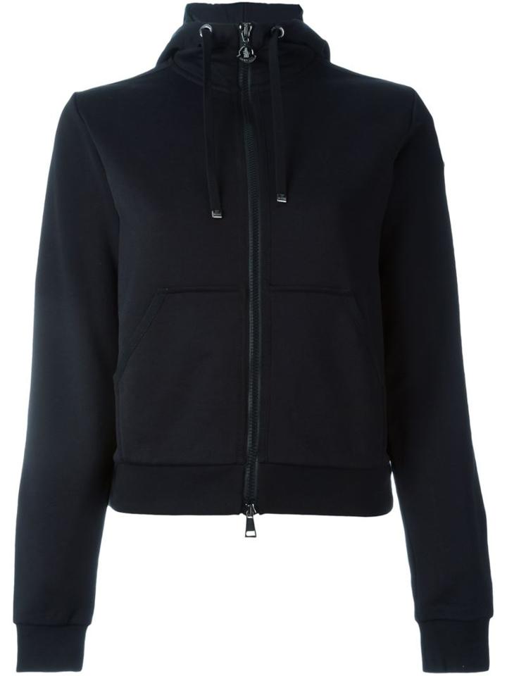 Moncler Knitted Hoodie, Women's, Size: Medium, Black, Cotton/polyester