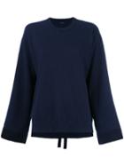 Joseph Rear-belt Sweatshirt, Women's, Size: Medium, Blue, Cotton